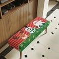 thumbnail image 3 of Whosucclay Elk Santa Claus Snowman Print Rectangle Bench Covers,Machine Washable Bench Seat Cover Removable Dining Chair Slipcovers Universal Bench Protectors for Dining Room, Christmas Decor, 3 of 7