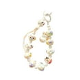 thumbnail image 2 of Llavero con cuentas, llavero con dijes, adornos decorativos colgantes para llaves de coche Blanco, 2 of 9