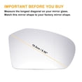 thumbnail image 3 of Unique Bargains Right Passenger Side Rearview Mirror Glass Replacement Heated White Glass Fit for Mercedes W169 W245, 3 of 6