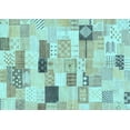 thumbnail image 1 of Ahgly Company Indoor Rectangle Abstract Light Blue Modern Area Rugs, 5' x 7', 1 of 4