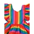 thumbnail image 3 of Bmnmsl Kids Baby Girl Rainbow Dress Sleeveless Princess Party Dress Summer Clothes, 3 of 5