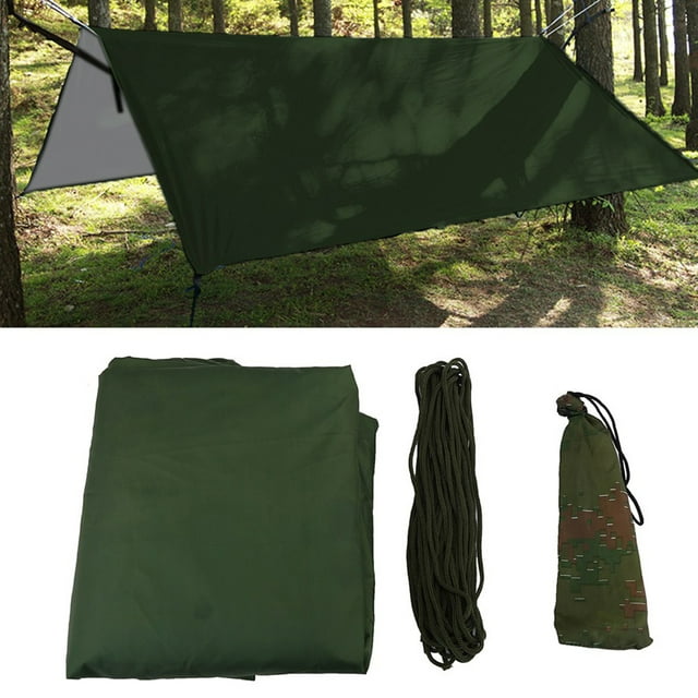 Lona Para Tienda, Refugio Impermeable Para Exteriores Con Clavijas Para Acampar, Viajar Y Pescar