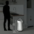 thumbnail image 7 of 13 Gal Round Open Top Kitchen Trash Can Recycling Bin with Wheels and Double Odor Filters, 7 of 7