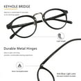 thumbnail image 2 of LAMBBAA Blue Light Blocking Glasses 3 Pack Retro Round Frame Computer Gaming Glasses for Men Women Lightweight Anti Eyestrain UV Filter(Black+Floral+Tortoise), 2 of 5