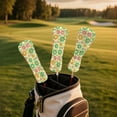 thumbnail image 5 of Yuyamidu Colorful Hippie Flowers Golf Head Covers Floral Golf Club Head Cover for Driver Fairway Hybrid Women, Waterproof PU Leather Golf Accessory, 5 of 7