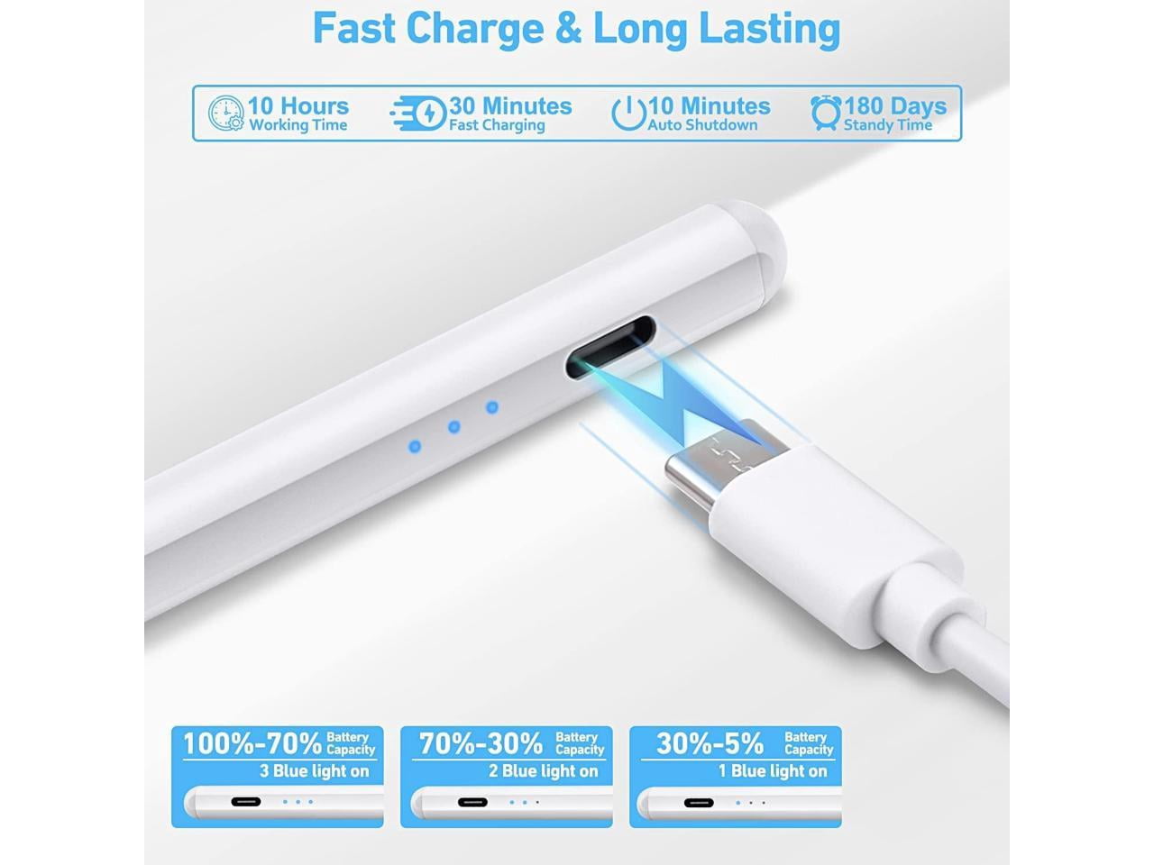Stylus Pen for ipad, Active Pencil with Quick Charge, Palm Rejection Tilt Sensor, Magnetic Apple Pen Compatible with 2018-2023 iPad Pro 11"/12.9",iPad 10/9/8/7/6,iPad Mini 5/6,iPad Air 3/4/5