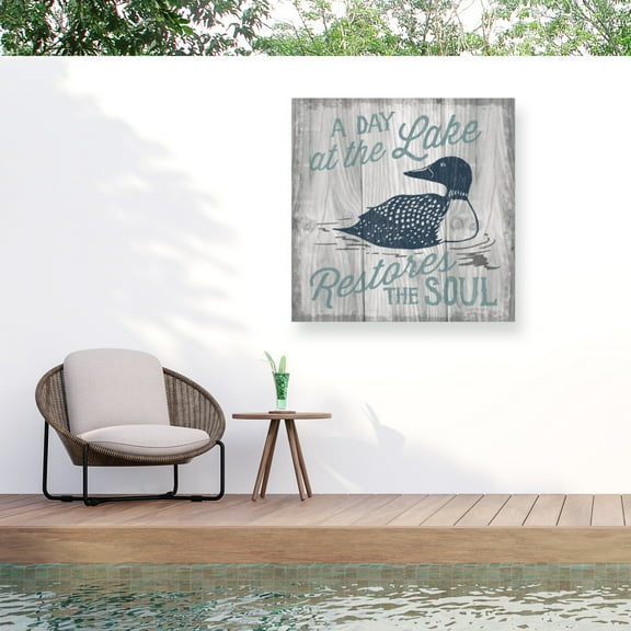 Laura Marshall 'Up North VI' Outdoor Canvas 18x18