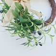 thumbnail image 4 of Farship 20Inch Spring Summer Wreath Artificial Green Olive Wreath with Olive Beans Wall Hanging Decorations for Front Door Indoor Outdoor Farmhouse, 4 of 6