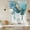 Turquoise, variant on Turquoise Marble Balloon Curtains for Windows, Bedroom Curtains 54 Inch Length, Abstract Minimalist Art Ombre Blue Tie Up Curtains Panels Thermal Insulated Bathroom Curtains Window 42"x54"