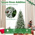 thumbnail image 5 of Harmijoy 6 FT Pre-lit Artificial Christmas Tree, Hinged Xmas Tree w/ 765 Snowy & Snow-flocked Tips, 280 Warm-White LED Lights,Holiday Celebration Tree for Home Party, 5 of 8