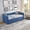 Blue, variant on Twin Size Daybed with Pop-up Trundle Upholstered Tufted Sofa Bed, Boucle Fabric 83x43x29.5 for Living Room Guest Room