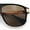 Black Gold - Brown, variant on Polarized Mogul Mobster Flat Top Racer Mafia Plastic Fashion Sunglasses Shiny Black Gunmetal - Black