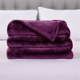 thumbnail image 3 of JML Fleece Blanket Flannel Blanket Couch Purple Queen 77"X81" Soft Lightweight Bed Blanket, 3 of 6