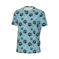 thumbnail image 6 of Wukai Cute Dog Footprints Print Men's Short-Sleeved Mesh T-Shirt,Quick-Dry Short Sleeve Workout T-Shirt-Small, 6 of 8