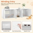 thumbnail image 2 of Topcobe Cat Litter Box Enclosure for 2 Cats with Double Rooms and Sisal Scratching Mat, Cat Condo, Cat Houses for Indoor Cats-White, 2 of 8
