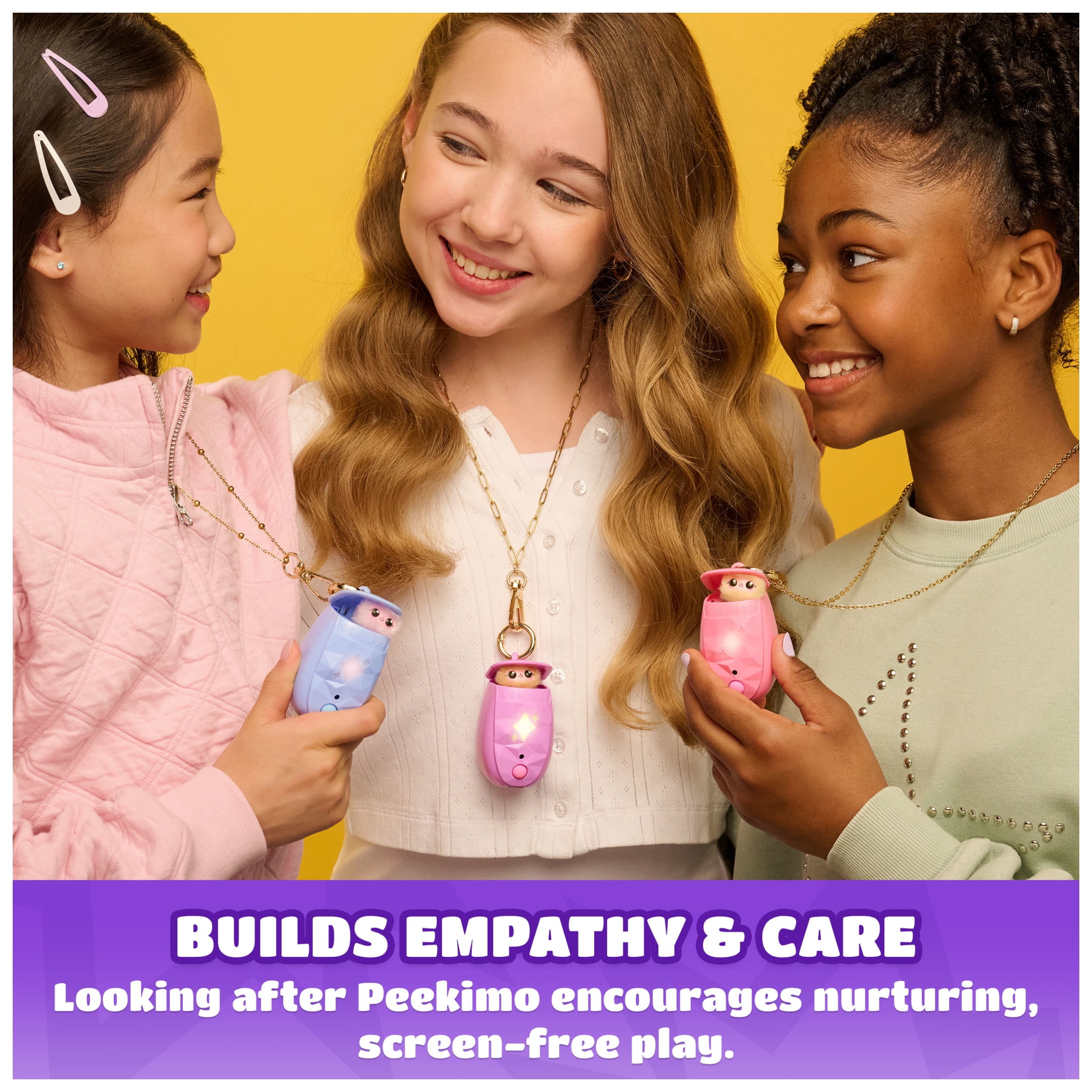 Peekimo, Interactive Pet & Wearable Accessory, 100+ Sounds & Reactions, Purple