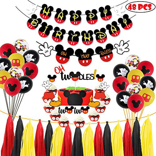 Mickey mouse 6 month birthday party decoration Mouse 12 birthday celebration  Kit.