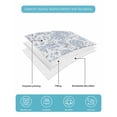 thumbnail image 5 of Quilts Twin XL Size, Blue Flower Soft Comforter Bedding Set for Bed, Botanical Floral Vintage Wildflower Leaf Lightweight Quilted Bedspread with Pillow Cover(2 Pieces) for All Season, 68x98 Inch, 5 of 6