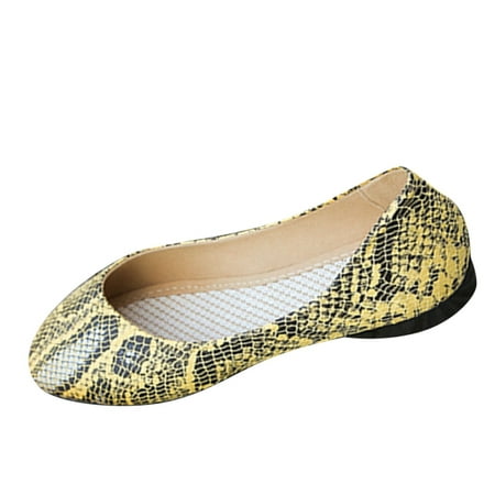 

Qufokar Boots for Women Wide Calf Wide Width Lace Up Womens Shoes Casual Work Fashion Autumn Women Casual Shoes Flat Bottom Comfortable Snake Print Slip On Shallow Mouth