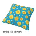 thumbnail image 3 of Throw Pillow Covers, Bee sunflower Soft Square Pillow Cases with Invisible Zipper for Couch Bed Sofa, Farmhouse Fall Home Decor 16"x16", 3 of 7