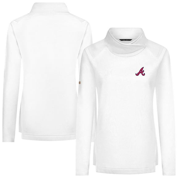 Women's Levelwear White Atlanta Braves Advance Insignia 2.0 Raglan Pullover