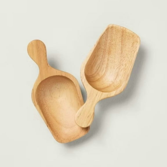 Small Wooden Scoop (Set of 2)