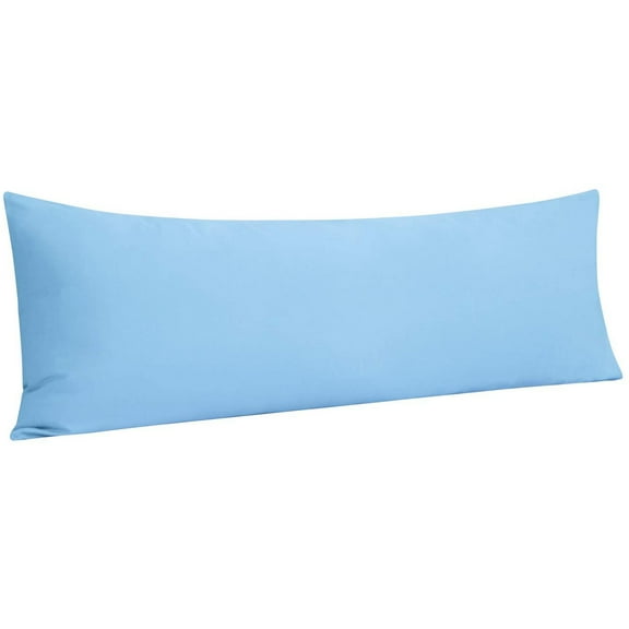 Body Pillow Cover, Pillowcase, 100% Brushed Microfiber, Soft and Cozy, Envelope Closure, for Adults Pregnant Women, 20" x 54", Sky Blue