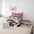 thumbnail image 5 of Manfei Boho Hippie Aztec Twin Bedding Sets 7-Piece, Retro Geometric Abstract Bedding Comforter Set, Tribal Western Style Reversible Sheet Sets, Microfiber Bedroom Decor, 5 of 7