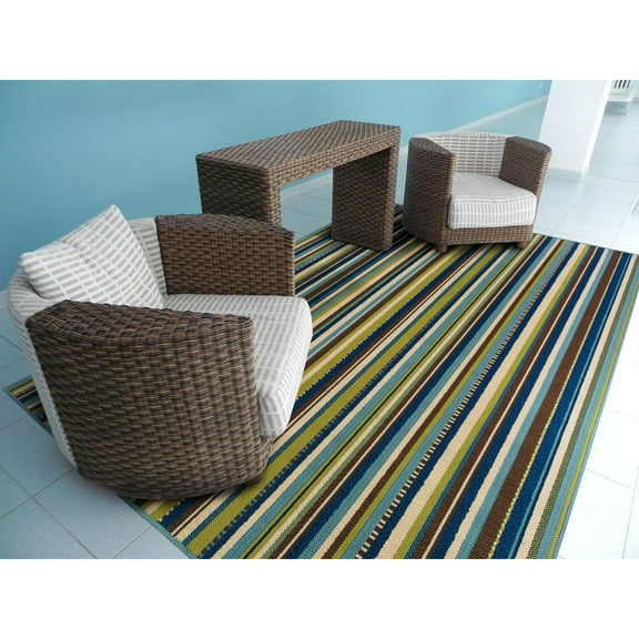 Avalon Home Cameron Stripes Indoor/Outdoor Area Rug