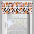 thumbnail image 2 of Ambesonne Geometric Window Valance, Grunge Shapes, 54" X 18", Orange Pale Pink Black, 2 of 5