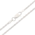 thumbnail image 2 of 2mm Sterling Silver Diamond-Cut Rope Chain Necklace, 2 of 3