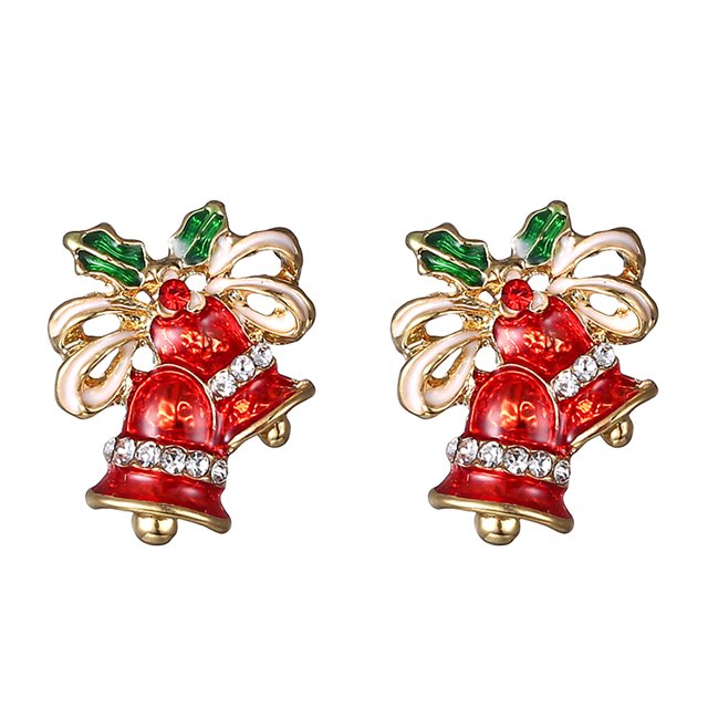 Pendientes de Navidad de dibujos animados de moda para mujer Pendientes de campana de Santa Wmkox8yi sjalhkljlk4511
