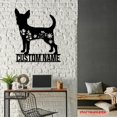 thumbnail image 4 of Craftnamesign Custom FLoral Chihuahuas Metal Wall Art LED Light, Custom Flower Dog Lover Name Sign, 4 of 5