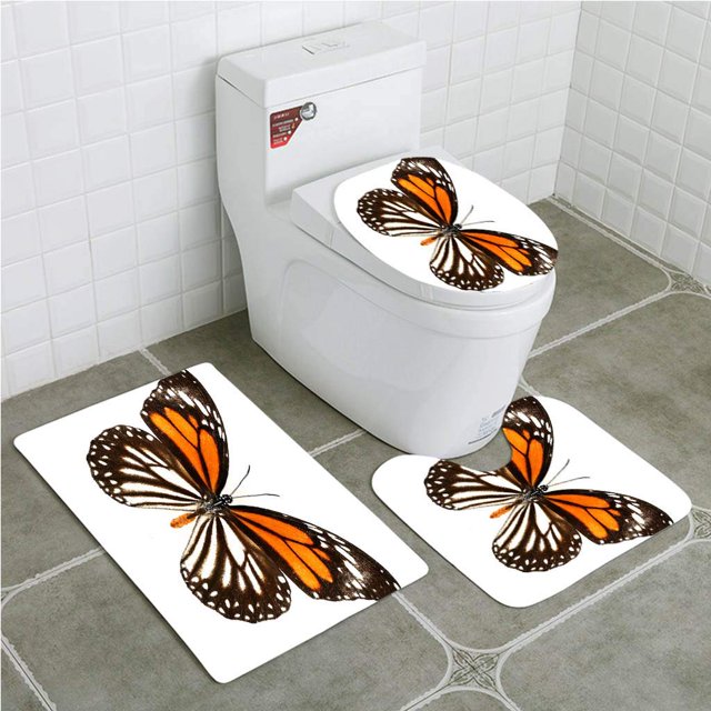 ABPHQTO Tigre blanco Juego de alfombras de baño de 3 piezas Alfombra de baño Alfombra de contorno y tapa de inodoro ABPHQTO Cont-CHAPPLE-31395