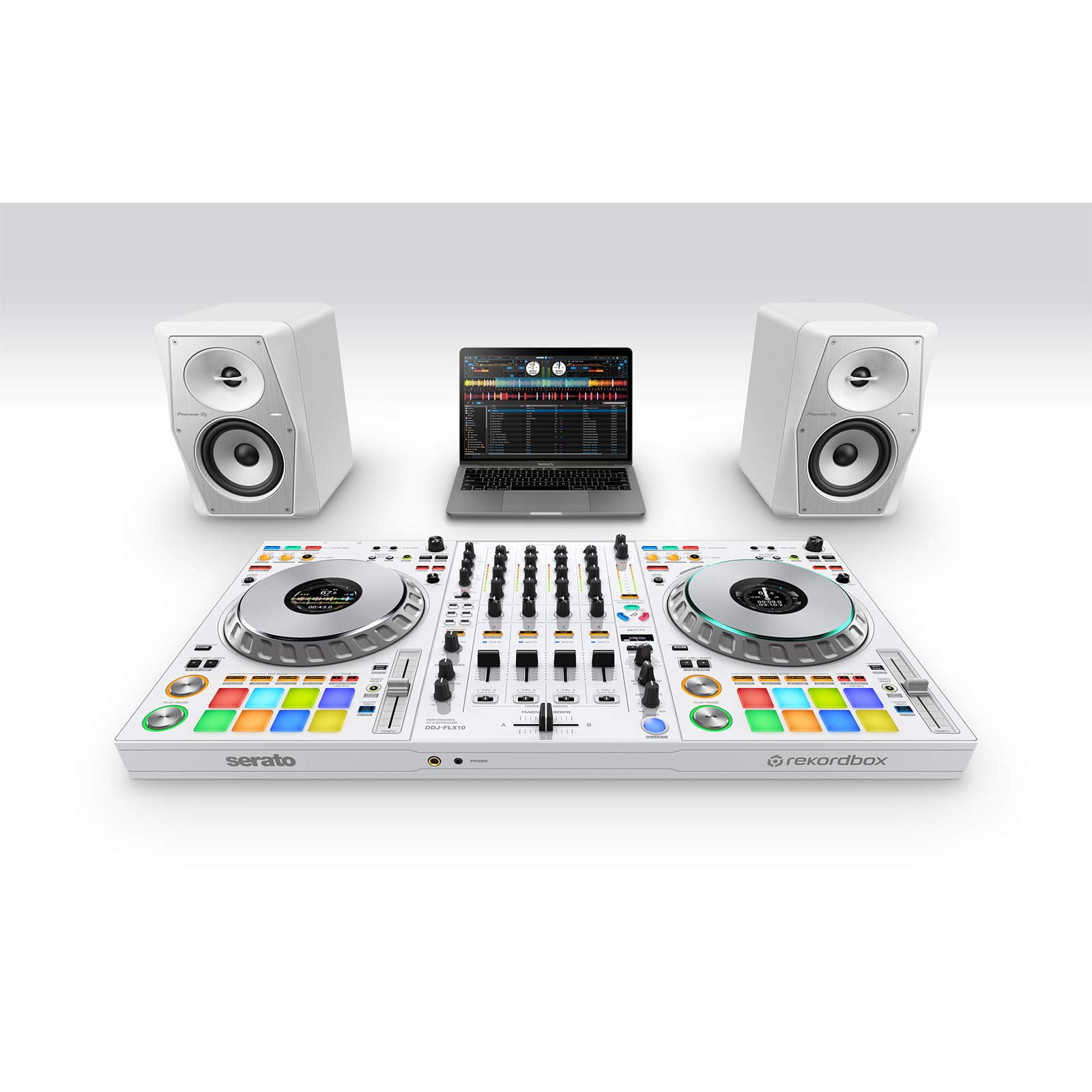 Pioneer DJ DDJ-FLX10-W 4-Channel DJ Controller for Rekordbox & Serato - White
