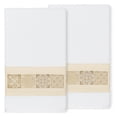 thumbnail image 3 of Authentic Hotel and Spa  100% Turkish Cotton Vivian 2PC Embellished Bath Towel Set Midnight Blue, 3 of 5