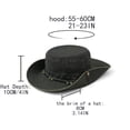 thumbnail image 2 of Fewfanhot Vintage Washed Cotton Boonie Hat, Wide Brim UPF Outdoor Bucket Hat with Decorative Band for Fishing Hiking Gardening, 2 of 3