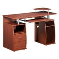 thumbnail image 5 of Techni Mobili Complete Computer Workstation Desk with Storage, Mahogany, 5 of 8