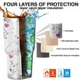 thumbnail image 7 of 30oz Bull Terriers and Hearts Tumblers Stainless Steel Tumbler with Lid and Straw,Vacuum Insulated Double Wall Travel Tumbler Cups Mug with Cleaning Brush for Coffee,Tea, 7 of 7