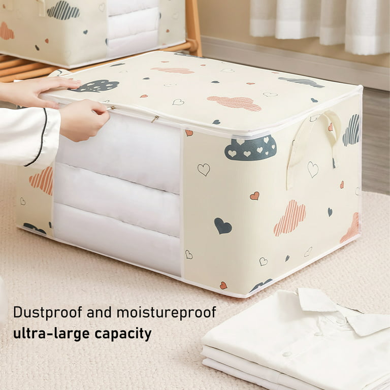Vikakiooze Comforter Storage Bag Folding Organizer Bag For King/ Queen  Comforters, Pillows, Blankets, Bedding/ Quilt, Blanket, Duvet, Mothproof  Space