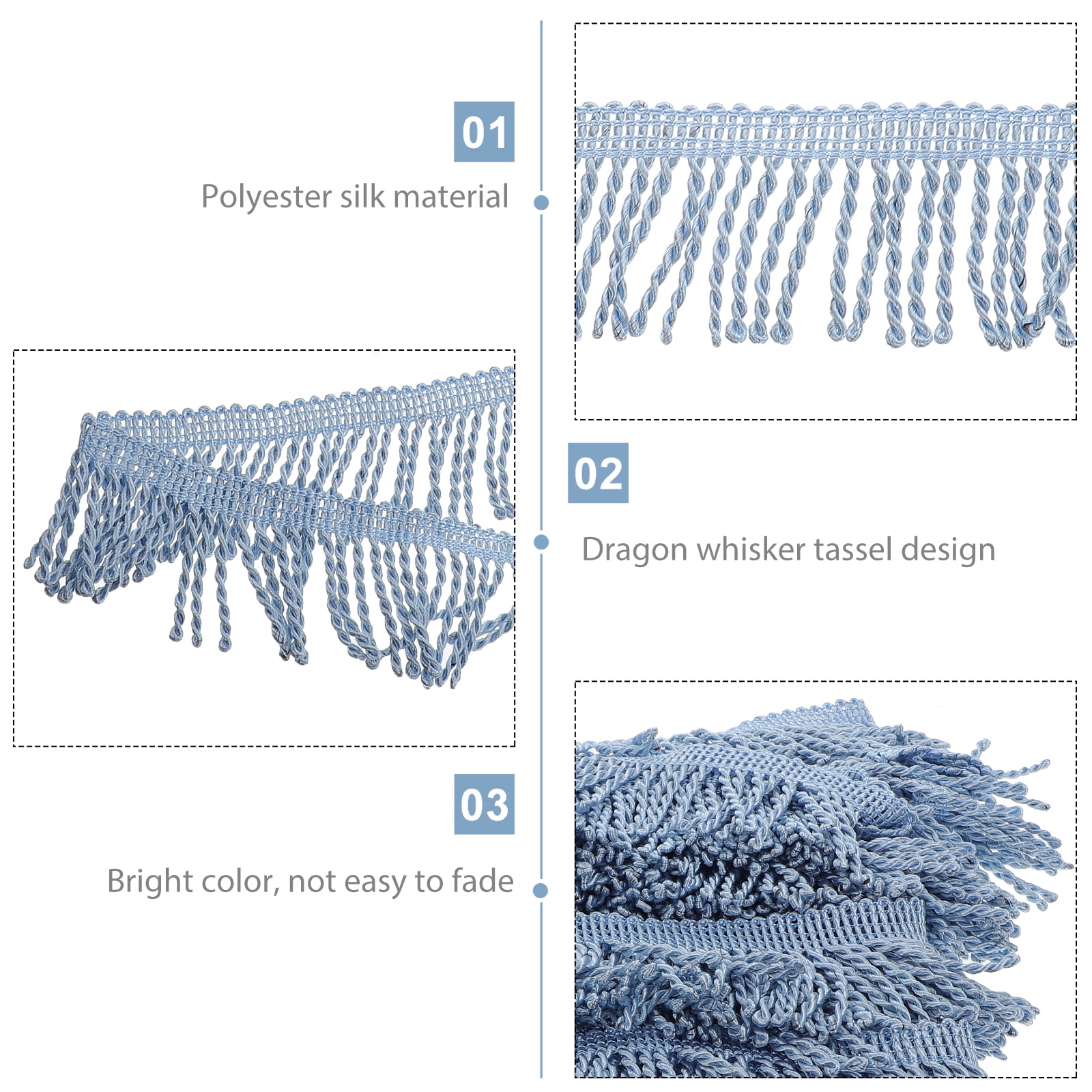 Trim Sewing Fringe Fabric Diy Tassel Curtain Fringes Lace Ribbon Bullion Wide Craft Applique Accessory Trims Crafting