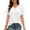 White, variant on MOYIKO Womens Summer Tops Short Dolman Sleeve T Shirts V Neck Striped Loose Fit Casual Trendy Tees