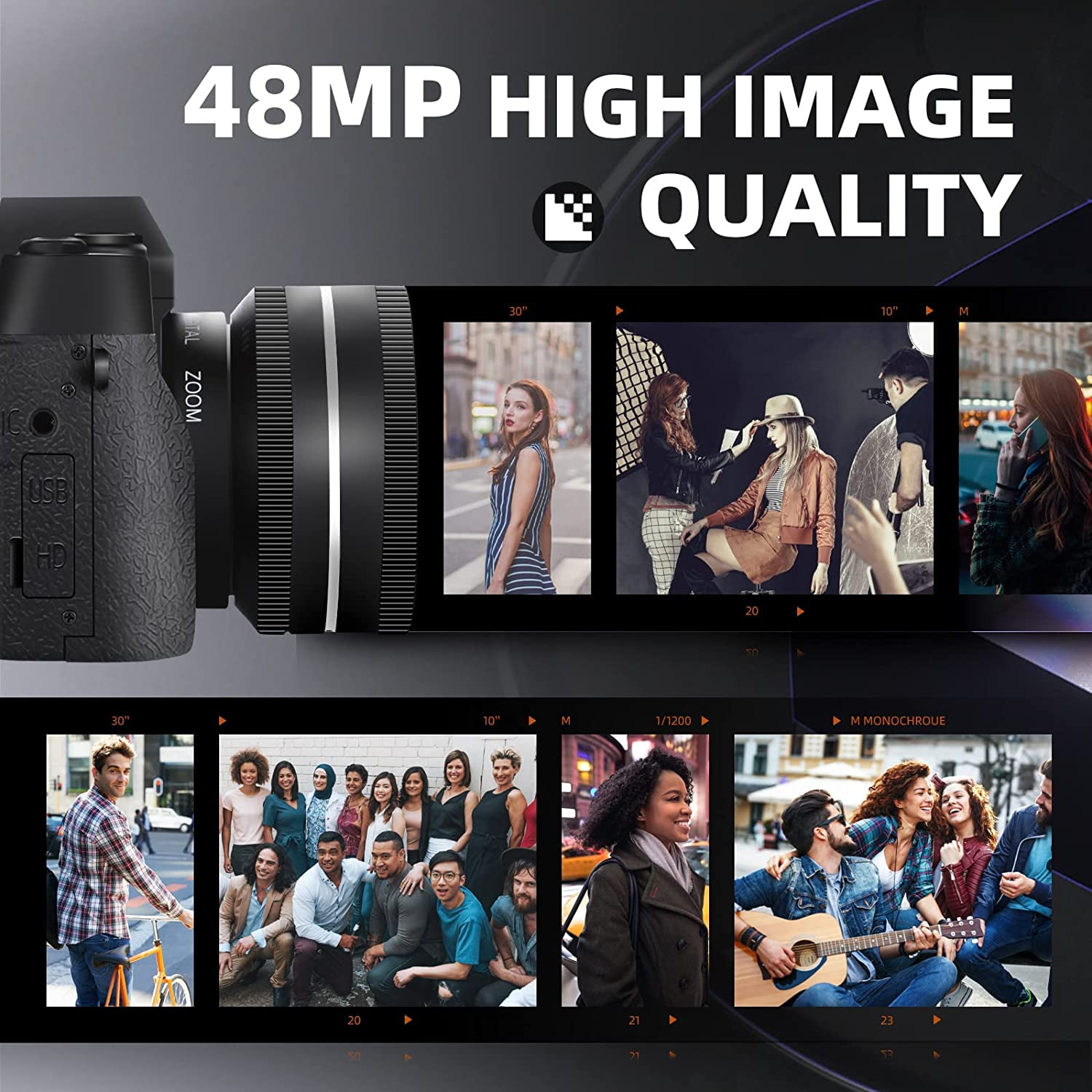 4K WiFi Digital Camera with Flip Screen Wide Angle UK Ubuy