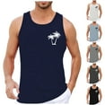 thumbnail image 5 of HCNTES Men's Basic Casual Muscle Tank Top Sleeveless Crewneck Active Workout T Shirts Sportswear Vest(Orange,XL), 5 of 6