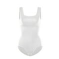 thumbnail image 2 of Tank Top Bodysuit for Women Tummy Control Slim Fit Sleeveless Body Suit Round Neck Cream White XL, 2 of 6