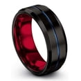 thumbnail image 2 of Mens Titanium Steel Ring Brushed Polished Band Simple Design Jewelry For Men Fashion Accessory Everyday Wear Look, 2 of 5