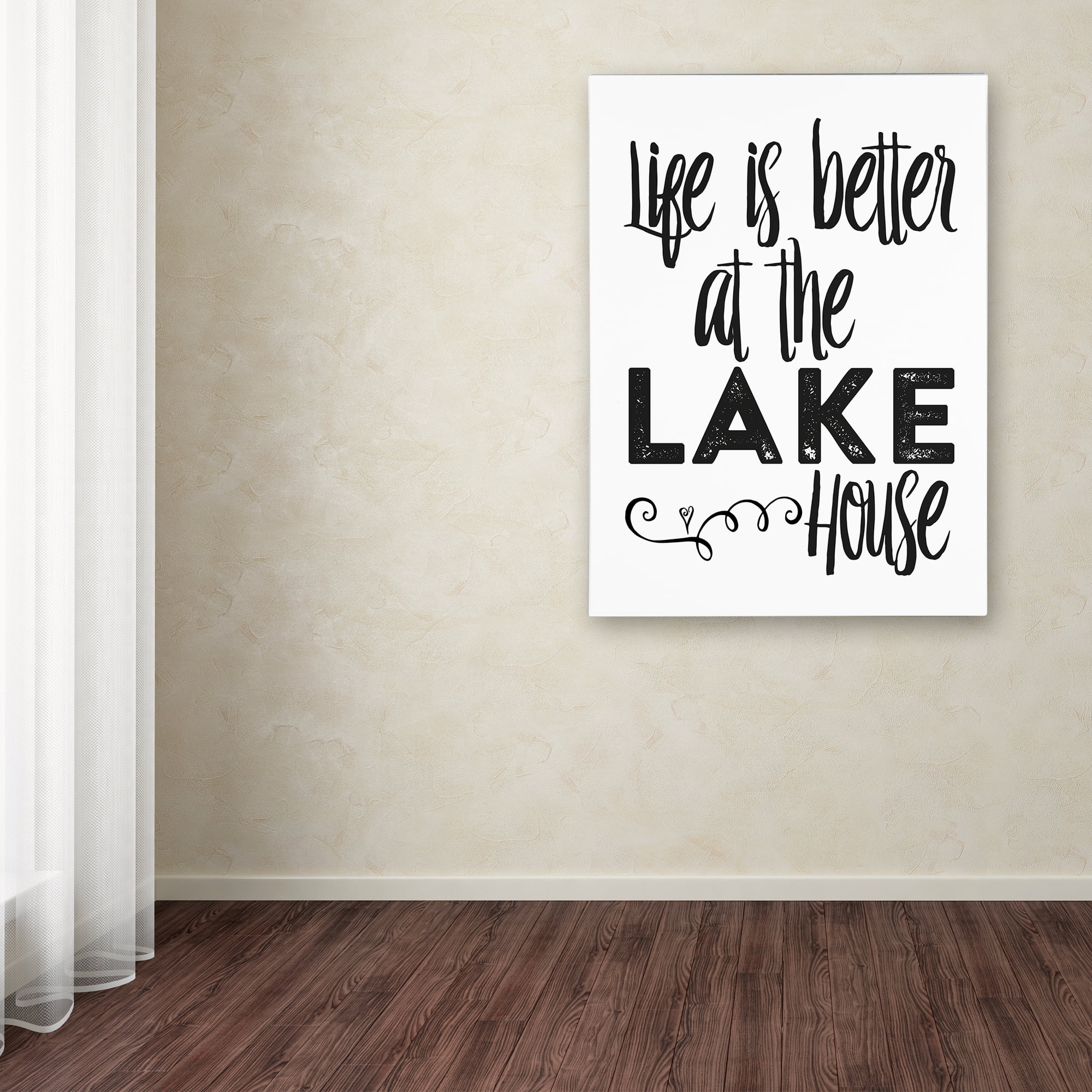 Trademark Fine Art 'Life's Better Lake' Canvas Art by Marcee Duggar