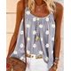 thumbnail image 1 of Verano damas estampado de margaritas tirantes top chaleco suelto de gran tamaño 8 colores 8 yardas Irfora Gris L, 1 of 5