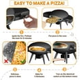 thumbnail image 5 of UDPATIO Outdoor Gas Pizza Oven Propane, Rotating Pizza Grill Oven Pizza Maker with 12" Pizza stone, Portable Pizza Ovens for Outside with Rotary Motor, Pizza Peel, Pia, Cutter and Waterproof Cover, 5 of 9
