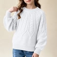 thumbnail image 5 of StSilkitty Boys Girls Pullover Sweaters Long Sleeve Crewneck Cable Knit Sweater Tops Fall Winter Warm Clothes Size 6-12, 5 of 7